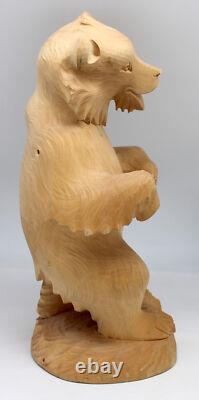 One-of-a-Kind Bear Wood Carved Figurine 13 Nature Wood Carving