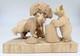 One-of-a-kind Bears And Bees Wood Carved Figurine 7 Nature Wood Carving