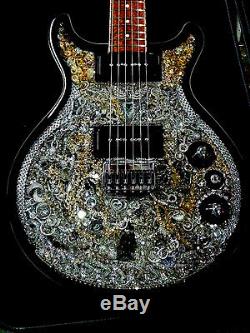 One of a Kind Collectable Swarovski O'Donnell Custom Electric Guitar The Swan
