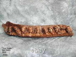 One of a Kind Collectible 3D Handcarved The Last Supper Solid Mango Wood