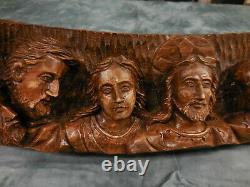 One of a Kind Collectible 3D Handcarved The Last Supper Solid Mango Wood