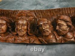 One of a Kind Collectible 3D Handcarved The Last Supper Solid Mango Wood