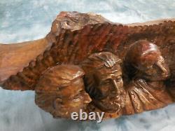 One of a Kind Collectible 3D Handcarved The Last Supper Solid Mango Wood