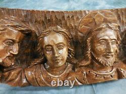 One of a Kind Collectible 3D Handcarved The Last Supper Solid Mango Wood