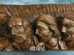 One of a Kind Collectible 3D Handcarved The Last Supper Solid Mango Wood