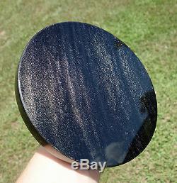 One of a Kind Custom Made BLACK OBSIDIAN Scrying Mirror Creation Energy Symbol