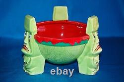 One of a Kind Drei Moai Tiki Scorpion Bowl Hand Painted by Tiki Artist Doug DoRr