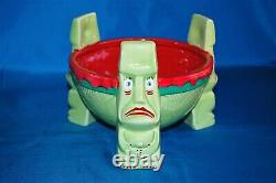 One of a Kind Drei Moai Tiki Scorpion Bowl Hand Painted by Tiki Artist Doug DoRr