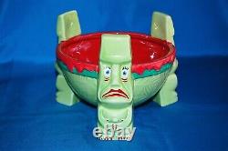 One of a Kind Drei Moai Tiki Scorpion Bowl Hand Painted by Tiki Artist Doug DoRr