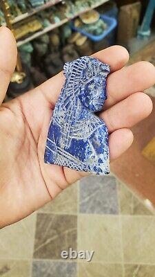 One of a Kind Egyptian Queen Cleopatra from pure Lapis Lazuli, Rare Find Statue