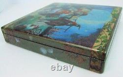 One of a Kind Fedoskino Russian Lacquer Box Baba Yaga and Horseman by Maslov