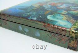 One of a Kind Fedoskino Russian Lacquer Box Baba Yaga and Horseman by Maslov