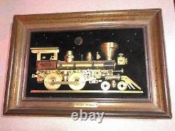 One-of-a-Kind Framed Railroad Train Metal Wall Art by Phillipe Michaud-Steampunk