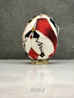 One-of-a-Kind Hand-Stitched Art Egg Real Hollow Shell, Luxury Collectible
