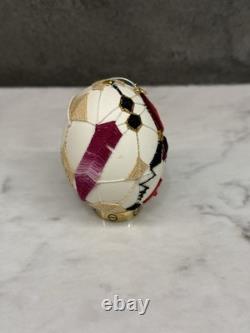 One-of-a-Kind Hand-Stitched Art Egg Real Hollow Shell, Luxury Collectible