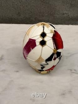 One-of-a-Kind Hand-Stitched Art Egg Real Hollow Shell, Luxury Collectible