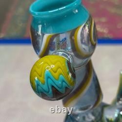 One of a Kind Heady Gecko Water Pipe 18mm Male American Made Art Glass