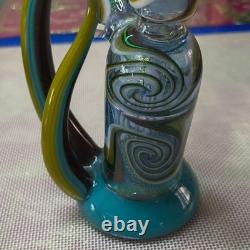 One of a Kind Heady Gecko Water Pipe 18mm Male American Made Art Glass