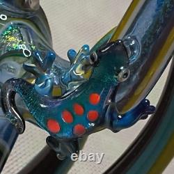 One of a Kind Heady Gecko Water Pipe 18mm Male American Made Art Glass
