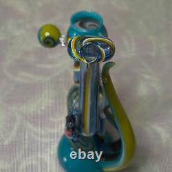 One of a Kind Heady Gecko Water Pipe 18mm Male American Made Art Glass