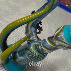 One of a Kind Heady Gecko Water Pipe 18mm Male American Made Art Glass