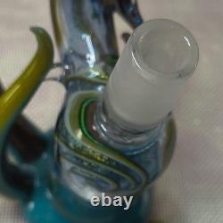 One of a Kind Heady Gecko Water Pipe 18mm Male American Made Art Glass
