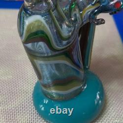 One of a Kind Heady Gecko Water Pipe 18mm Male American Made Art Glass