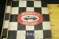 One of a Kind Indy 500 Collections 3 Signed Flags 1950's Tickets Autographs