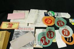 One of a Kind Indy 500 Collections 3 Signed Flags 1950's Tickets Autographs