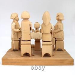 One-of-a-Kind It's a Tea Time Wood Carved Animated Spinning Toy 8 by G. DeBrekht