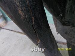 One of a Kind! Large Hand Carved Ebonized Wooden Tribal Man Sculpture 48 1/2