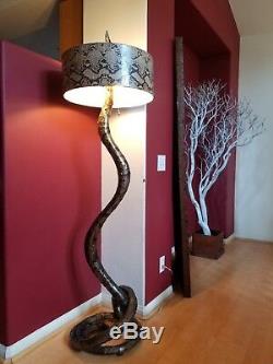 One of a Kind Metal Snake Floor Lamp