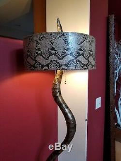 One of a Kind Metal Snake Floor Lamp