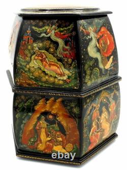 One of a Kind Palekh Lacquer Box Pushkin Fairytales 2 Stores 12 Themes