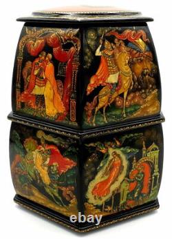 One of a Kind Palekh Lacquer Box Pushkin Fairytales 2 Stores 12 Themes