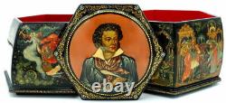 One of a Kind Palekh Lacquer Box Pushkin Fairytales 2 Stores 12 Themes