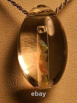 One of a Kind Pendant Quartz with Opal Within