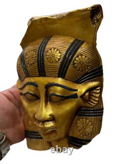 One of a Kind Piece of Goddess Hathor Mask, Manifest Piece for Home Decoration