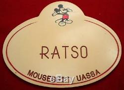One-of-a-Kind RATSO WALT DISNEY WORLD NAMETAG CAST MEMBER NAME TAG MICKEY MOUSE