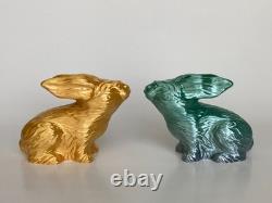 One of a Kind Rabbit Sculpture Pair Early Studio Edition Collectible Art Gift