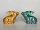 One Of A Kind Rabbit Sculpture Pair Early Studio Edition Collectible Art Gift