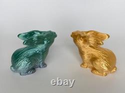 One of a Kind Rabbit Sculpture Pair Early Studio Edition Collectible Art Gift