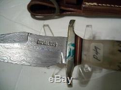 One of a Kind Randall Prototype Damascus Knife, Lunch Box Knife! Unused 1980s