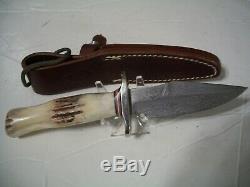 One of a Kind Randall Prototype Damascus Knife, Lunch Box Knife! Unused 1980s