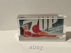 One of a Kind! Rare Vintage 1986 7Up Acrylic Advertising Mock up