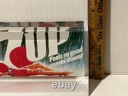 One of a Kind! Rare Vintage 1986 7Up Acrylic Advertising Mock up