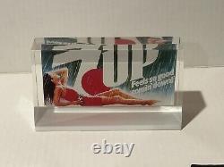 One of a Kind! Rare Vintage 1986 7Up Acrylic Advertising Mock up