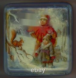 One of a Kind Russian Lacquer Box Scenes of Russian Winter by Pyastolov