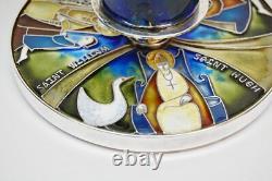 + One of a Kind Sterling Silver Chalice with Enamels of Saints + (CU571)