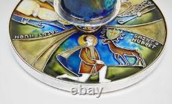 + One of a Kind Sterling Silver Chalice with Enamels of Saints + (CU571)